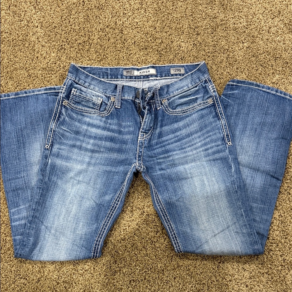 Aiden Men’s Straight Jeans in Faded Blue Denim